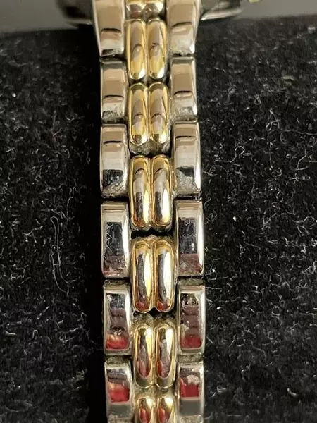 Anne Klein Diamond Quartz Watch Stainless Steel 2-Piece Band Good Condition