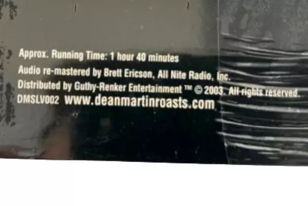 Dean Martin Celebrity Roasts VHS 2003 - Classic Comedy Entertainment