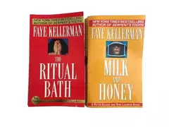 Lot of 2 Faye Kellerman Books: Milk and Honey & The Ritual Bath - Good Cond