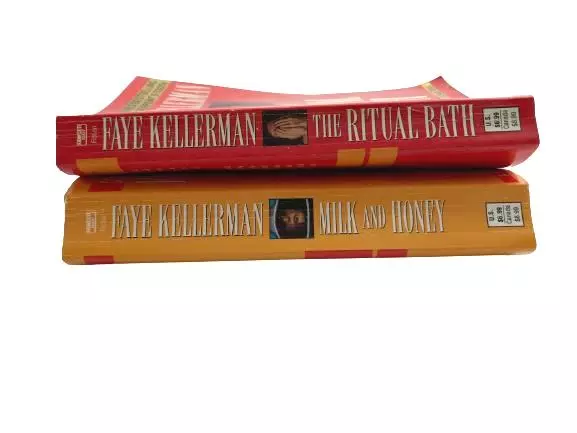 Lot of 2 Faye Kellerman Books: Milk and Honey & The Ritual Bath - Good Cond