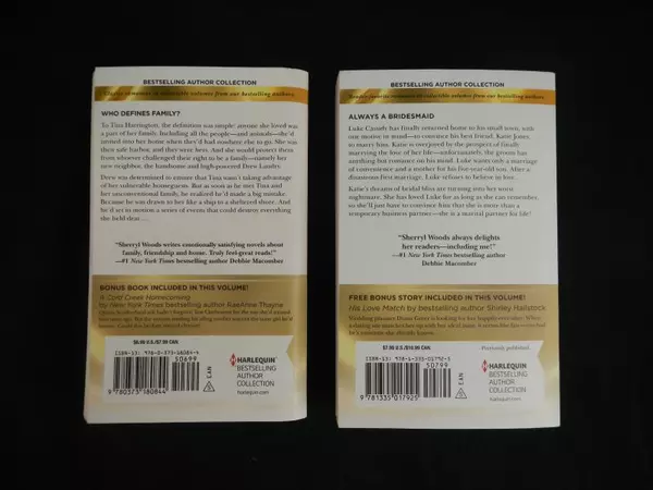 Lot of 2 Sherryl Woods Books: Safe Harbor & Finally a Bride, PB, Good Cond.