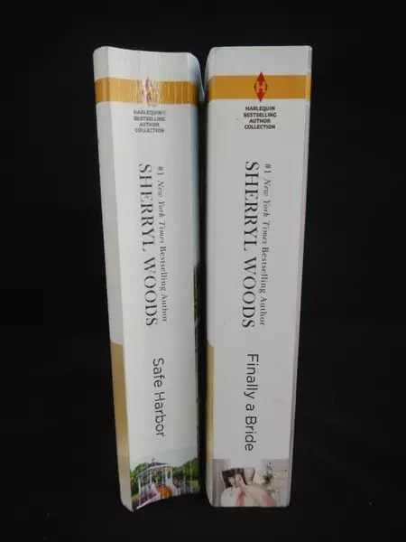 Lot of 2 Sherryl Woods Books: Safe Harbor & Finally a Bride, PB, Good Cond.