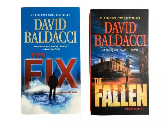 David Baldacci Memory Man Novels: The Fallen & The Fix - 2 PB Books 2017