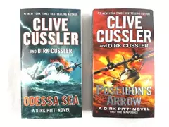 Lot of 2 Clive Cussler Dirk Pitt Novels: Odessa Sea & Poseidon's Arrow PB
