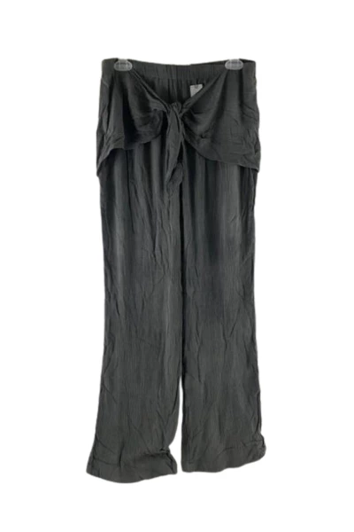 Hei Hei Gray Palazzo Pants Women's MP Petite NWT Tie Front Elastic Waist 