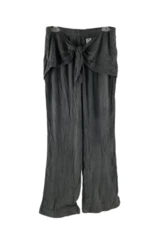 Hei Hei Gray Palazzo Pants Women's MP Petite NWT Tie Front Elastic Waist 