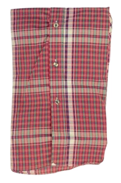 Vintage Halifax Outfitters Men's L Red Green Plaid Button-Down Shirt