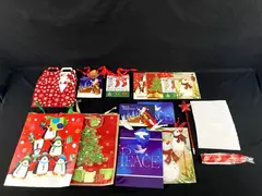 Lot of Vintage Gem Stone Christmas Cards, Bags, Boxes & Bows – Holiday Decor