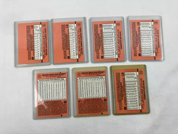 Lot of 7 1990 Donruss Baseball Cards - Schmidt, Walker, Sandberg Mint