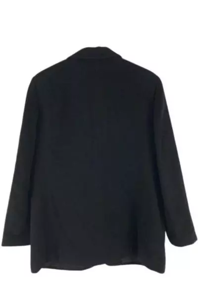 Vintage Women's Pursuits Black Blazer Jacket Size L Fleece Lined Elegant