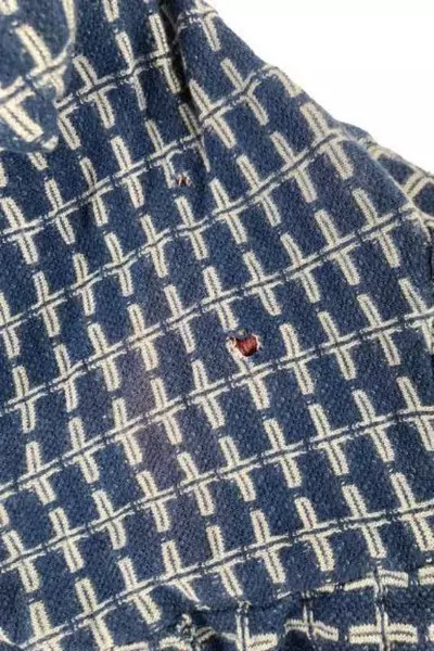 Vtg Carol Brent Blue Geometric 2-Piece Skirt Jacket Set Women's Size 18.5