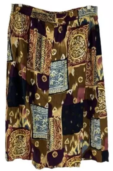 Vintage Norton McNaughton Petites Skirt Women's Size 14 Rayon Good Condition