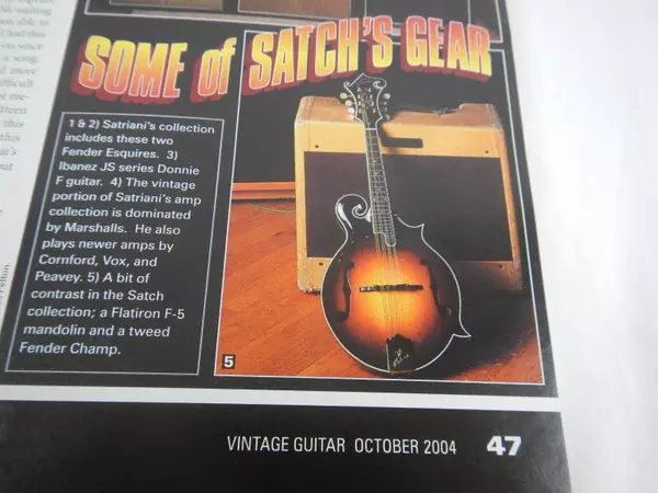 Vintage Guitar Magazine Oct 2004 Joe Satriani Paul McCartney Taj Mahal