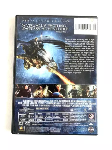 2007 Eragon Widescreen DVD Good Pre-Owned Condition Untested Sold As-Is