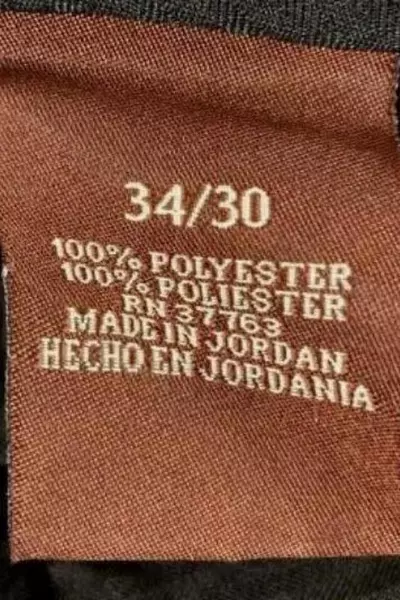 Perry Ellis Men's Dress Pants Black Striped 34x30 Flat Front Belt Loop