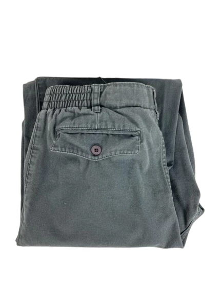 Vintage Ironwood Trading Co Men's Gray Pants 34x31 Pleated Elastic Waist