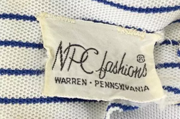 Lot of 2 Vtg 60s Striped Dresses Women's Sz 12 NPC Fashions Zipper Flaw Blue