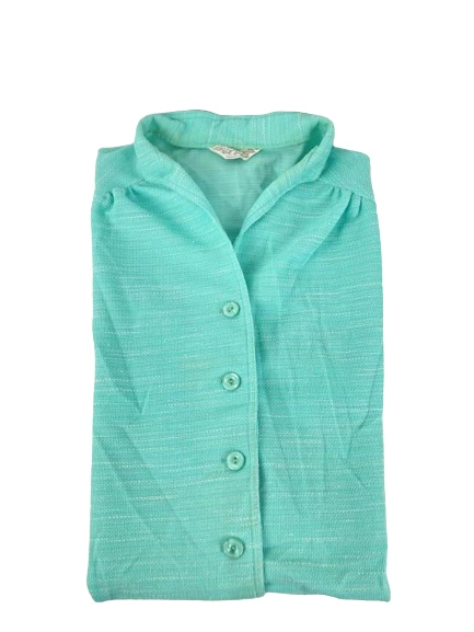 Vintage NPC Fashions 1960s Mint Green Button-Up Dress Women's Size 18.5