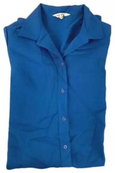 Vintage NPC Fashions Aqua Blue Dress Women's Size 18.5 Button Up 1960s Retro