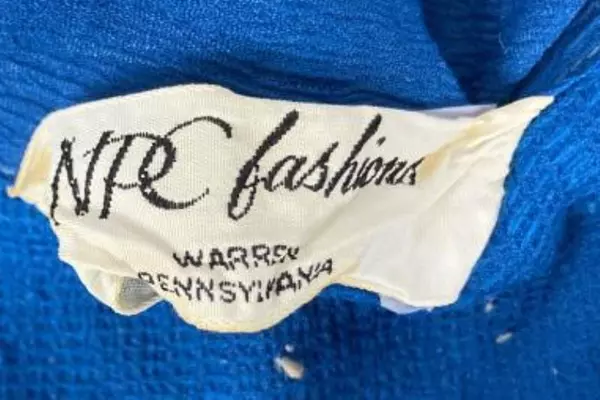 Vintage NPC Fashions Aqua Blue Dress Women's Size 18.5 Button Up 1960s Retro