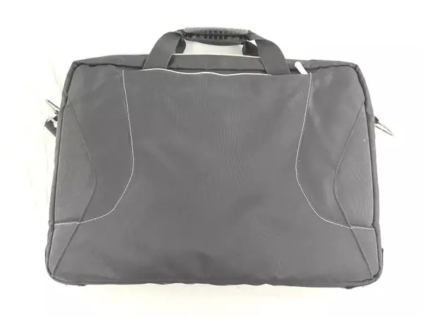Sleek Black Laptop Bag w/ Removable Strap & Multiple Pockets - Pre-Owned