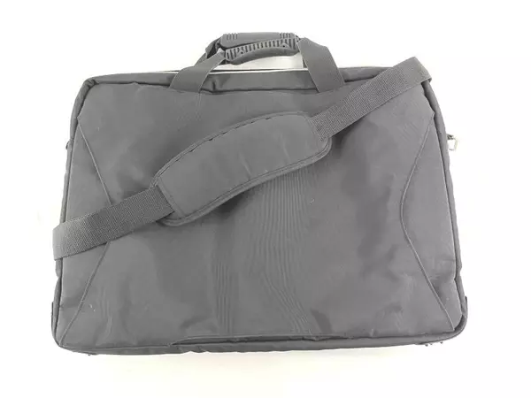 Sleek Black Laptop Bag w/ Removable Strap & Multiple Pockets - Pre-Owned