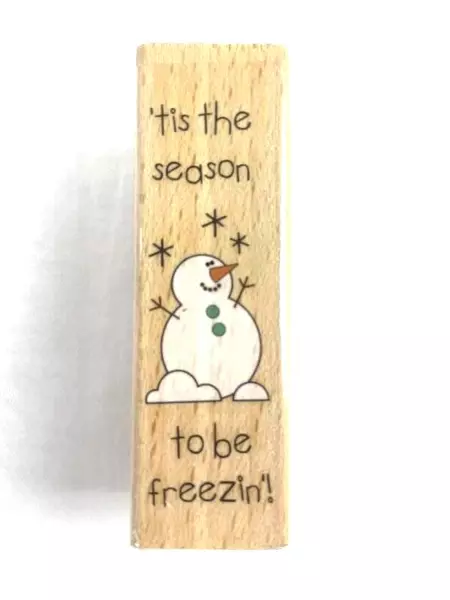 Lot of 3 Studio G Rubber Stamps - Rejoice, Snowman, Snow Much Fun