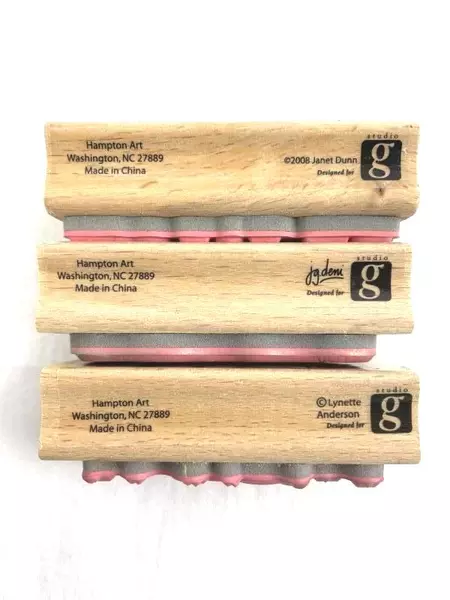 Lot of 3 Studio G Rubber Stamps - Rejoice, Snowman, Snow Much Fun