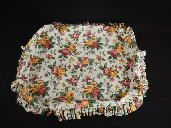 Longaberger Garden Splendor Easter Basket Liner White Floral 26" x 21"