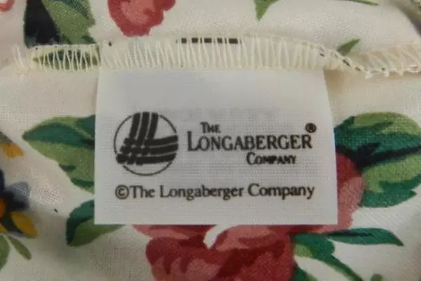 Longaberger Garden Splendor Easter Basket Liner White Floral 26" x 21"