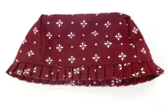 Longaberger Red Floral Cotton Basket Liner with Ruffle Edging, USA