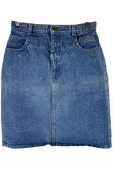 Vintage 1980s Hunts Club Denim Pencil Skirt Women's Size 7/8 Medium Wash
