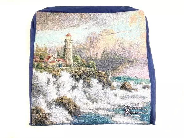 Thomas Kinkade Nautical Tapestry Chair Cover Lighthouse 17.25" x 17.25"