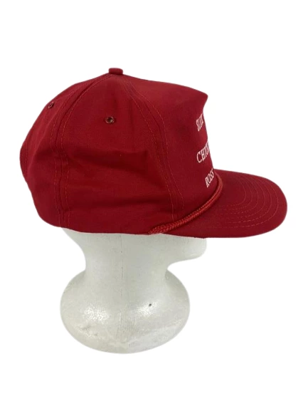 Vtg P Hat "Slick Willie vs Chicken George vs Ross the Boss" Red Cap