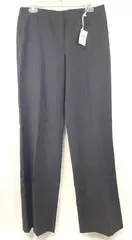 Kate Mabitex Donna Women's Black Pinstripe Dress Pants 100% Wool Sz 10 NWT