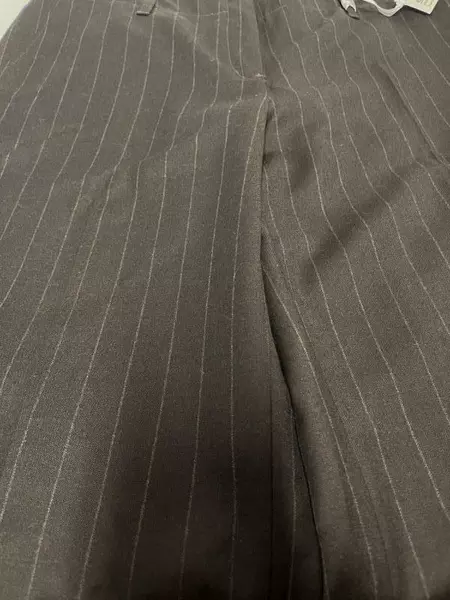 Kate Mabitex Donna Women's Black Pinstripe Dress Pants 100% Wool Sz 10 NWT
