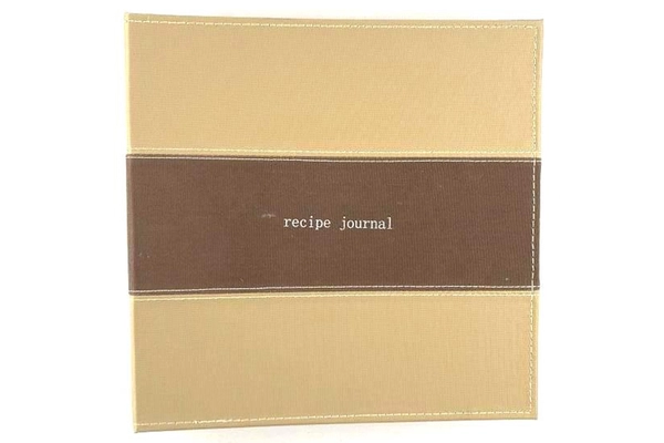 Recipe Journal Binder with Cards, Dividers & Protector Sheets - Brown