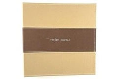 Recipe Journal Binder with Cards, Dividers & Protector Sheets - Brown