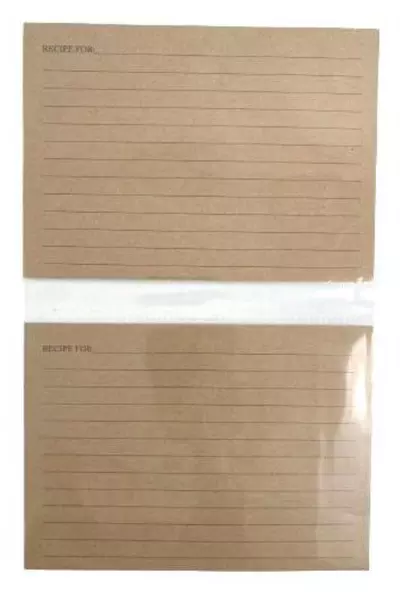 Recipe Journal Binder with Cards, Dividers & Protector Sheets - Brown