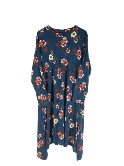 Lot of 2 Piphany Women's XL Tops: Floral & Cheetah Print Long Sleeve