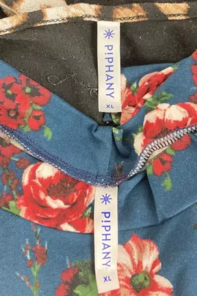 Lot of 2 Piphany Women's XL Tops: Floral & Cheetah Print Long Sleeve