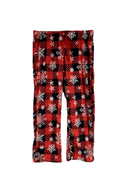 Lot of Greensource Junior's Christmas Pajama Pants M Red Black Snowflakes