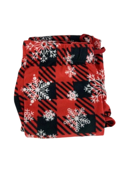 Lot of Greensource Junior's Christmas Pajama Pants M Red Black Snowflakes