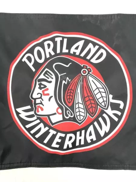 Portland Winterhawks Auto Window Flag - Heavy Nylon, Sturdy Construction