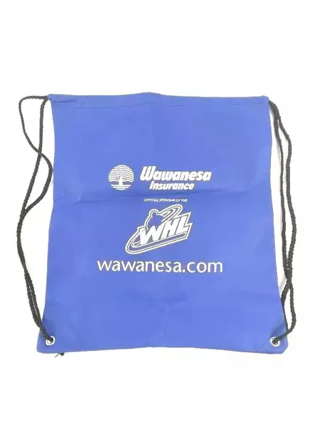 Western Hockey League Drawstring Backpack Tote Bag 14"x15.5" Blue