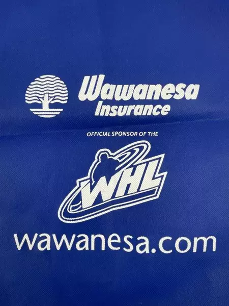 Western Hockey League Drawstring Backpack Tote Bag 14"x15.5" Blue