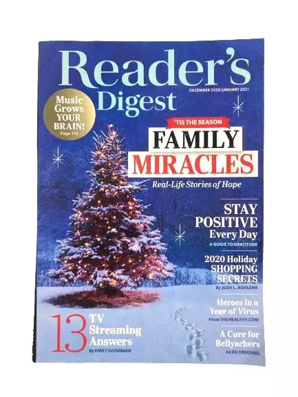 'Tis The Season Reader's Digest Family Miracles Magazine Dec 2020/Jan 2021