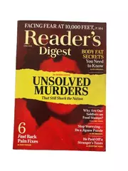 Reader's Digest April 2020 Magazine Unsolved Murders That Shock Nation