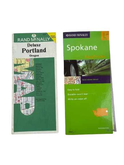 Lot of Rand McNally Maps: Deluxe Portland OR & Spokane EasyFinder