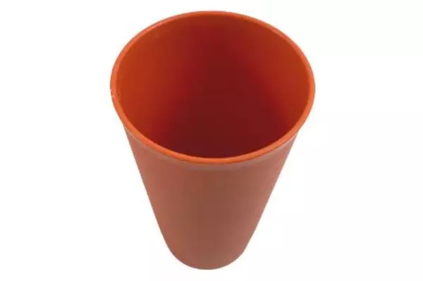 Lot of 2 Vintage Tupperware Tumblers - Yellow & Orange Plastic Cups